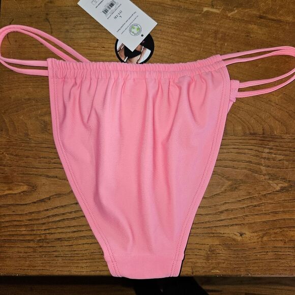 Pink Raspberry Bikini Cheeky Bottom Double Strap sz 11 13 NWT - Picture 1 of 4
